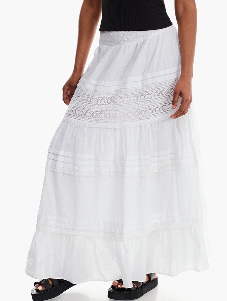 MyRunway | Shop Woolworths White Tiered Shirred Lace Inset MyRunway | Shop Woolworths White Tiered Shirred Lace Inset